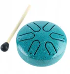 Plieninis liežuvėlinis būgnas 6 natų mini perkusinis instrumentas žalias
