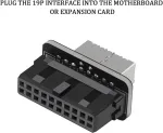 Usb 3.1 Plok&scaron;tės Adapteris: 19/20 Pin į Type E, 10gbps