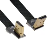 Hdmi A tipo kampinis 90 laipsnių į Hdmi A tipo plok&scaron;čias kabelis 50 cm