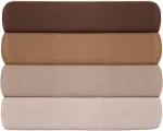 Auk&scaron;čiausios kokybės pagalvių užvalkalų komplektas (2 vnt.), 80 x 80 cm, 100% medvilnės ranforsas, rudas | uždarymas vokeliu, 155 siūlų skaičius | galima skalbti skalbimo ma&scaron;inoje 30&deg;c temperatūroje, mink&scaron;tas ir patvarus