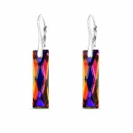 Diamond Sky Jewelry Sidabriniai auskarai moterims DiamondSky &bdquo;Deluxe (Volcano)&ldquo; su Swarovski kristalais