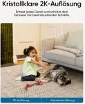 Eufy Indoor Cam C220, 2k vidaus stebėjimo kamera, 360&deg; pasukimo/pakreipimo funkcija, vidaus kamera su wifi, dirbtinis intelektas žmonėms/judesiams, idealiai tinka kaip kūdikio stebėjimo įrenginys/naminių gyvūnėlių kamera/namų apsauga