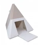 Malplay Mažpiszon tipi palapinė 3in1 - baltai-smėlio spalvos