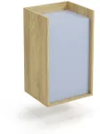 MOBIUS cabinet 1D color: hikora oak/light mėlynas