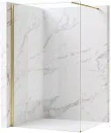 Walk-In du&scaron;o sienelė Rea Flexi, Transparent / Brushed Gold, 90 cm