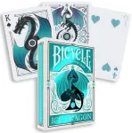 Bicycle Ice Dragon žaidimo kortos su ledo drakonu