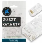 20x Rj45 8p8c utp cat.6 universalūs ki&scaron;tukai Digitus