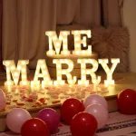 Creperture led &scaron;viesos ženklai marry me 3d raidės &scaron;viestuvas pasiūlymo dekoracija naktinė lempa maitinama baterijomis led ženklas miegamojo namų baro vestuvių vakarėlio sužadėtuvių dekoravimui