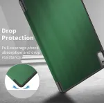 Easyacc dėklas, skirtas Lenovo Tab P11 (2nd Gen) 11.5 colių Tb350fu/tb350xu 2022 su apsaugine plėvele, itin plonas dėklas su stovo funkcija, automatinio užmigdymo/pabudimo funkcija, tamsiai žalias
