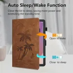 Oduio dėklas, skirtas Lenovo Tab M9 (9 colių) Tb-310fu 2023, auk&scaron;čiausios kokybės Pu odos daugia kampų folio apsauginis dėklas su kortelių lizdu ir automatinio užmigdymo/pabudimo funkcija, rudas