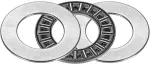 Sourcing map Axk1730 adatinis ritininis atraminis guolis su 2 poveržlėmis, 17 mm vidinis skersmuo, 30 mm i&scaron;orinis skersmuo, 2 mm plotis, chromuotas plienas