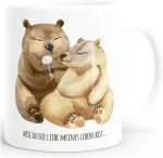 Moonworks&reg; puodelis dovana 'love My Life' me&scaron;kiukas su meile, užra&scaron;as kavos puodelis su meilės posakiais, baltas, vienas dydis