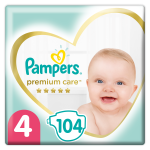 Sauskelnės Pampers Premium Care, 4 dydis, 8&ndash;14kg, 104 vnt.