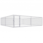 Lauko voljeras &scaron;unims, 4x4x1m, galvanizuotas plienas