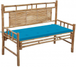 Sodo suoliukas su pagalvėle, 120cm, bambukas
