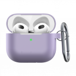 KeyBudz PodSkinz Elevate Series apsauginis Silikoninis dėklas skirtas AirPods 3 with Shock Protection and Wireless Charging - Lavender