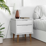 Naktinė spintelė MOLDE, balta, 40x35x48cm, pu&scaron;ies masyvas