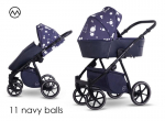 Vaiki&scaron;kas vežimėlis LONEX PAX FRESH 2in1 11 navy balls>