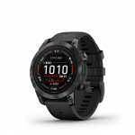 I&scaron;manusis laikrodis Garmin Epix Pro (Gen 2) , Pilkos spalvos nerūdijančio plieno korpusas (51 mm), Juodos spalvos silikoninis dirželis