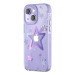 Dėklas Kingxbar Heart Star Series iPhone 14 Plus violetinė star case