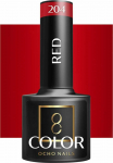 Activeshop Hibridinis nagų lakas Ocho Nails Raudona, raudona 204, 5 g