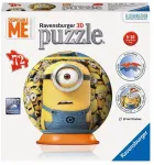 Ravensburger 3D dėlionė-rutulys &bdquo;Pimpačiukų veidukai&ldquo;, 72 det., nuo 6 m.