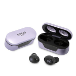 Guess GUTWST31EU TWS Bluetooth ausinės + įkrovimo stotelė violetinės spalvos