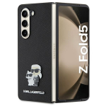 Samsung Galaxy Z Fold 5 Karl Lagerfeld Dėklas Saffiano Karl&Choupette Pin (KLHCZFD5SAKCNPK) juodos spalvos