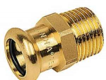 Sanha Pereinamasis nipelis 1x28mm - 1x28mm Cu presas. M ir V formos žandikauliai. Pistoleto metalo.