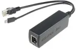 Microconnect MC-POESPLITTER, 10/100Base-T(X), Juoda, 50 g, 1 vnt., 200 mm, 174 mm