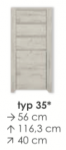 Extom ANGEL komoda typ 35