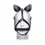 Xr Brands Dark Horse Pony Head Harness Silicone Bit Adjustable Vegan Juodas