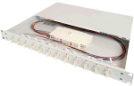 Assmann Electronic DIGITUS &scaron;viesolaidinis stumdomas sujungimo dėžė 1U Įrengtas 24x LC dupleksas, įskaitant. M 25 Screw Splice Cassette OM3 Color Pigtails Adapteris
