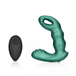 Ouch By Shots OUCH! Beaded Vibrating Prostate Device Metallic Žalias with Remote