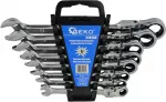 Geko komplet kluczy łamanych su grzechotką 8 dalys 8-22mm (G10338)