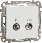 Schneider Electric SCHNEIDERE TV/SAT lizdas Schneider Sedna Design SDD111471S galutinis 4dB baltas dizainas ir elementai