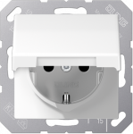 Jung Ki&scaron;tukinis lizdas, baltas, su įžem., IP44