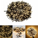 Kalėdinė girlianda 300LED 50m. &Scaron;iltai balta