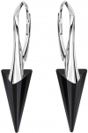 Diamond Sky Jewelry Sidabriniai auskarai moterims DiamondSky &bdquo;Spike II (Jet)&ldquo; su Swarovski kristalais
