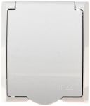 Ospel GNH-1HZ/00/w FALA Vienas hermeti&scaron;kas lizdas su IP44 baltu dangteliu / be jo GNH-1HZ/00/w