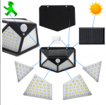 Lauko &scaron;viestuvas su saulės baterija, 100 LED