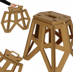 Sulankstoma turistinė kėdė, ruda