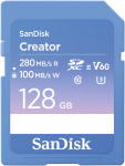 &bdquo;SanDisk Creator SDXC 128 GB&ldquo; 10 klasės UHS-II/U3 V60 atminties kortelė (SDSDXEP-128G-GNCIS)