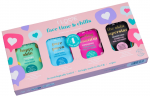 I Love &bdquo;Time & Chill&ldquo; rinkinys, kurį dievinu: gražus pilingas, &scaron;veitiklis, lak&scaron;tinė kaukė, veidui, 10 ml + &bdquo;Skin Superstar&ldquo;, detoksikuojanti, lak&scaron;tinė kaukė, veidui, 10 ml + &bdquo;Happy Skin&ldquo;, valomoji, lak&scaron;tinė kaukė, veidui, 10 ml + &bdquo;Clean Pores&ldquo;, valom ...