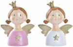 Kalėdų papuo&scaron;alai DKD Home Decor Derva Angelas (9 x 5 x 12 cm) (2 vnt.)