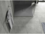 Kvadratinis du&scaron;o padėklas Mexen Hugo SMC, 100 x 100 cm, Pilkas