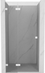 Du&scaron;o durys Mexen Lunar L, kairė, 90 cm, transparent/baltas