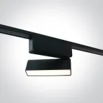 5W LED &scaron;viestuvas į magnetines sistemas FLAT, juodas, 3000/4000/5000K, 48V, 120&deg;, 43108FA/B/V