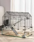 Žiurkėno narvas, buveinė 57.9 cm, graužikams, smulkiems gyvūnams, juodas vielinis narvas