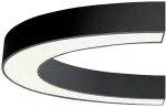 58W LED lubinis &scaron;viestuvas SEMI, juodas, 4000K, DALI, 1500mm, 3918-0115-4-B-D3